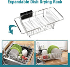 JASIWAY Dish Drying Rack in Sink, Expandable Stainless Steel Dish Drainers - Image 2