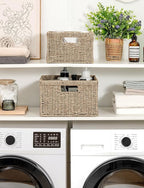 StorageWorks Wicker Storage Baskets, Large and Small Baskets, Handwoven - Image 6