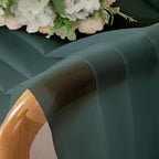 Chyhomenyc Hunter Green Sheer Curtains 63 Inch Length 2 Panels, Rod Pocket - Image 6