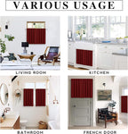 RYB HOME Curtains for Bedroom 63 inches Long, W 34 x L 63, Burgundy Red - Image 6