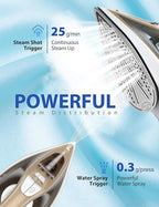 Large Irons Steamer for Clothes, 1500W Iron Non-Stick Ceramic Soleplate - Image 4