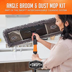 SWOPT 24” Microfiber Dust Mop, Angle Broom + 48” & 60" Steel Handles, Combo — - Image 5