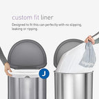 simplehuman 45 Liter / 12 Gallon Semi-Round Automatic Sensor Trash Can - Image 8