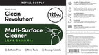 Clean Revolution Multi Surface Cleaner Refill Supply, Eco-Friendly & Plant-Based - Image 4