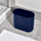 iDesign Small Oval Plastic Bathroom Trash Can - Image 3