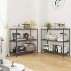 3- Shelf Metal Shelving Unit 35.6Wx14Dx36H Adjustable Storage Shelves Heavy - Image 7