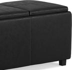 SIMPLIHOME Avalon 42 inch Wide Contemporary Rectangle Storage Ottoman in - Image 11