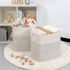 Storage Baskets for Clothes Fabric Cotton Rope Storage Basket bins - Image 4