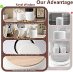 Royal Windsor Boucle Round Ottoman - Image 7
