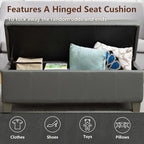 51 Inch Faux Leather Ottoman - Image 4