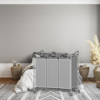 Simple Houseware Heavy-Duty 3-Bag Laundry Sorter Cart - Image 4