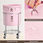 ELYKEN Laundry Basket with Wheels, 170L Rolling Laundry Hamper with Removable - Image 4