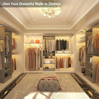8FT Closet System with Shelves, Wall Mount Bedroom Wardrobe Walk-in Closet - Image 8