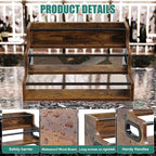 AT-VALY 3-Tier Spice Rack, Iron&MDF Kitchen Storage Shelf, Space-Saving - Image 6