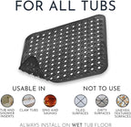 Homerella Anti Slip Shower Mat | Anti Mold Non Slip Bathtub Mat - Image 2