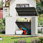ZZM Large Outdoor Storage Shed, 48 Cu Ft Resin Versatile Storage Cabinet - Image 2