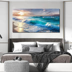 GUGIKA Ocean Wall Art for Living Room, Size 59 x 29 Inches - Image 5
