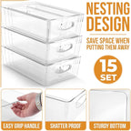 Sorbus Clear Plastic Storage Bins - Image 2