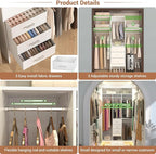 4FT Small Closet System with 3 Fabric Drawers, Flexible Built-In Clothes - Image 4