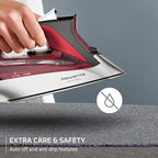 Rowenta Iron, Focus Excellence Stainless Steel Soleplate Steam Iron - Image 5