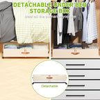 Under Bed Storage with Wheels, XXL 65L Under the bed storage Organizer Bins - Image 6