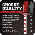 KITCHEN PERFECTION Silicone Smoker Oven Gloves - Image 8