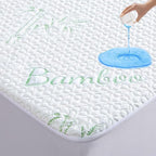 GOONIK Queen Mattress Protector, Breathable Bamboo Viscose Waterproof Queen by GOONIK