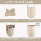 Cotton Rope Laundry Basket Hamper - Image 7