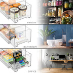 Sorbus Large Clear Storage Drawers – Stackable Pull-Out Storage Bins - Image 5