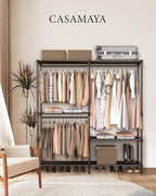 Clothes Rack, Portable Closet, 54.3 Inch Large Capacity Wardrobe Closet - Image 2