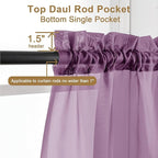 Chyhomenyc Plum Sheer Curtains 96 inches Long 2 Panels, Light Filtering Soft - Image 2