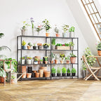 IZEUK Linked Storage Racks, DIY Adjustable Heavy Duty Metal Shelving Unit - Image 5