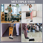 Suclain 4 Set 8 Pcs Broom and Dustpan Set 47 Inch Long Handle Brooms - Image 7