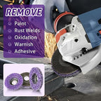 WICHEMI 10 Pack 4'' x 5/8'' Strip Discs Rust Remover Paint Stripping Wheel - Image 2