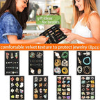Jewelry Organizer Drawer 8 Set Jewelry Boxes Velvet Jewelry Drawer Organizer - Image 2