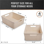 BINO - Woven Plastic Basket, The Jute Collection, Home Organization, - Image 3