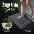 Pearl Linens Pack of 6 Washable Cotton Bath Mat 18x25 - Image 8