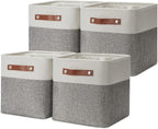 DULLEMELO 11 Inch Cube Storage Bins Fabric Storage Cubes 4 Pack Foldable Cube by DULLEMELO