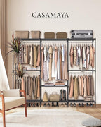 Clothes Rack, Portable Closet, 80.7 Inch Extra Large Capacity Wardrobe Closet - Image 2