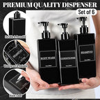 Tanlade 6 Pcs Shampoo and Conditioner Dispenser Bottles 16oz Modern Shower Soap - Image 3
