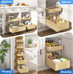 WelFurGeer Soft Close Pull Out Cabinet Organizer, Space-Saving Cabinets - Image 7