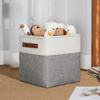 DULLEMELO 11 Inch Cube Storage Bins Fabric Storage Cubes 4 Pack Foldable Cube - Image 5