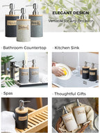 Hand and Dish Soap Dispenser Set, Ceramic Kitchen Soap Dispenser - Image 4