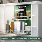 LOVMOR 2 Tier Individual Pull Out Cabinet Organizer 20" W x 21" D, Slide Out - Image 2