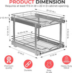 HOLDN’ STORAGE Two Tier Pull Out Cabinet Organizer, Individual Sliding Drawers - Image 2