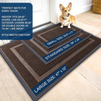 OLANLY Front Door Mat Indoor Outdoor Entrance, Waterproof All-Season, - Image 2