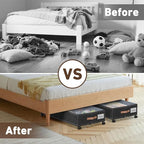 Under Bed Storage with Wheels, XXL 65L Under the bed storage Organizer Bins - Image 8