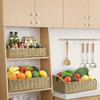 Ollieroo Natural Seagrass Storage Baskets, Handwoven Wicker Storage Bins - Image 2