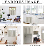 RYB HOME Blackout Short Cafe Curtains, Privacy Light Block Small Window Curtains - Image 7
