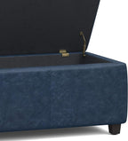 SIMPLIHOME Avalon 48 inch Wide Contemporary Rectangle Storage Ottoman Bench in - Image 7
